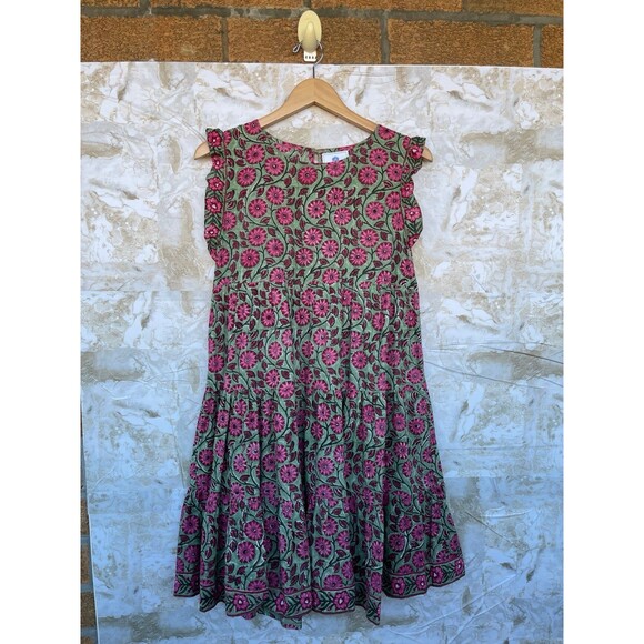 CJ LAING COTTON FLORAL DRESS SIZE MEDIUM - Picture 1 of 9
